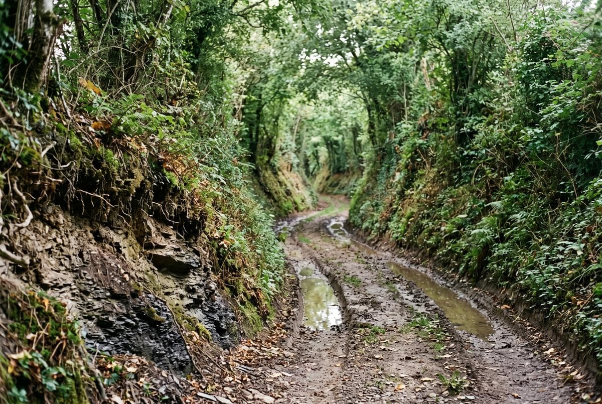 Chemin creux sur socle armoricain, département de l’Orne