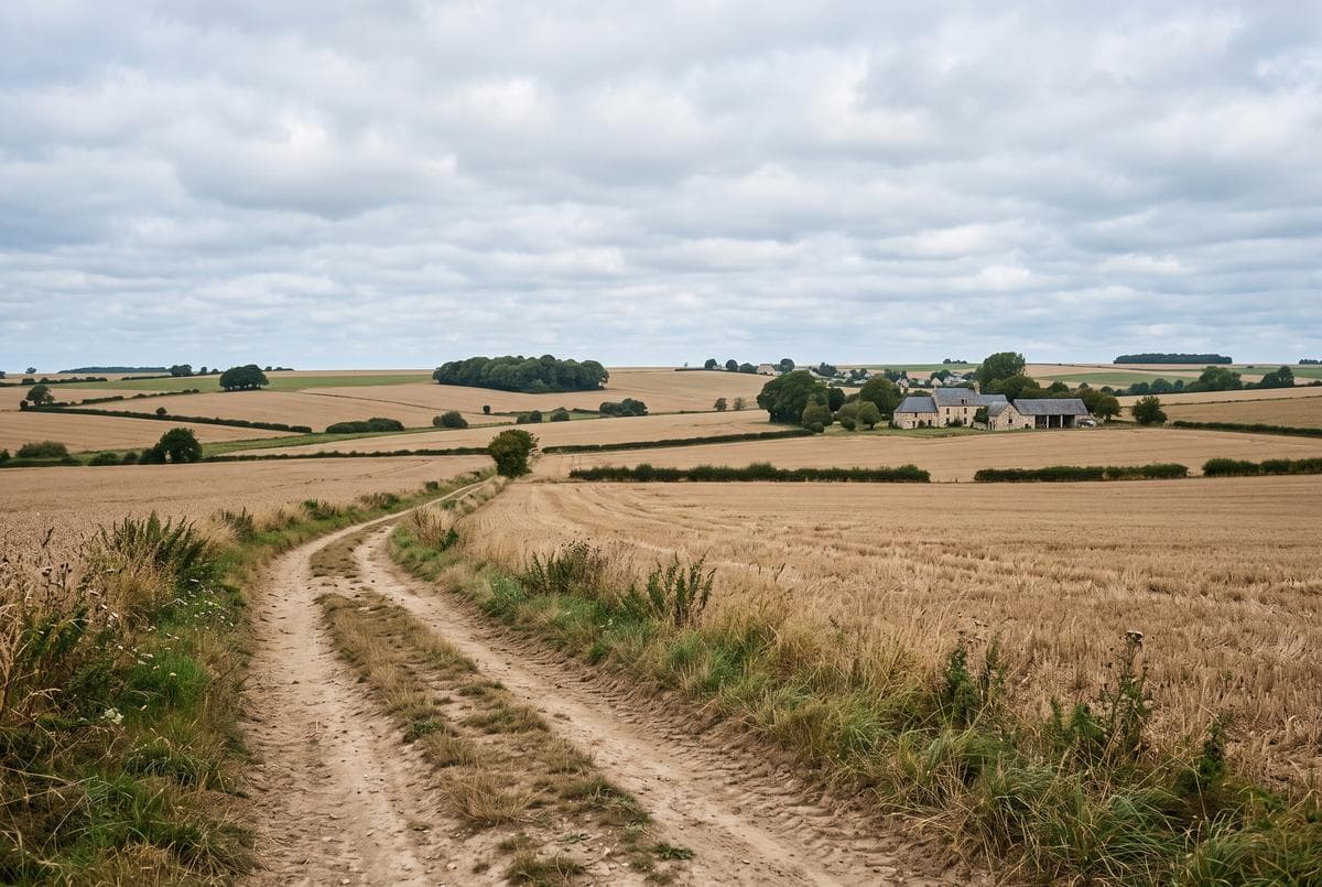 Plateau agricole du Bessin, campagne calcaire autour de Bayeux